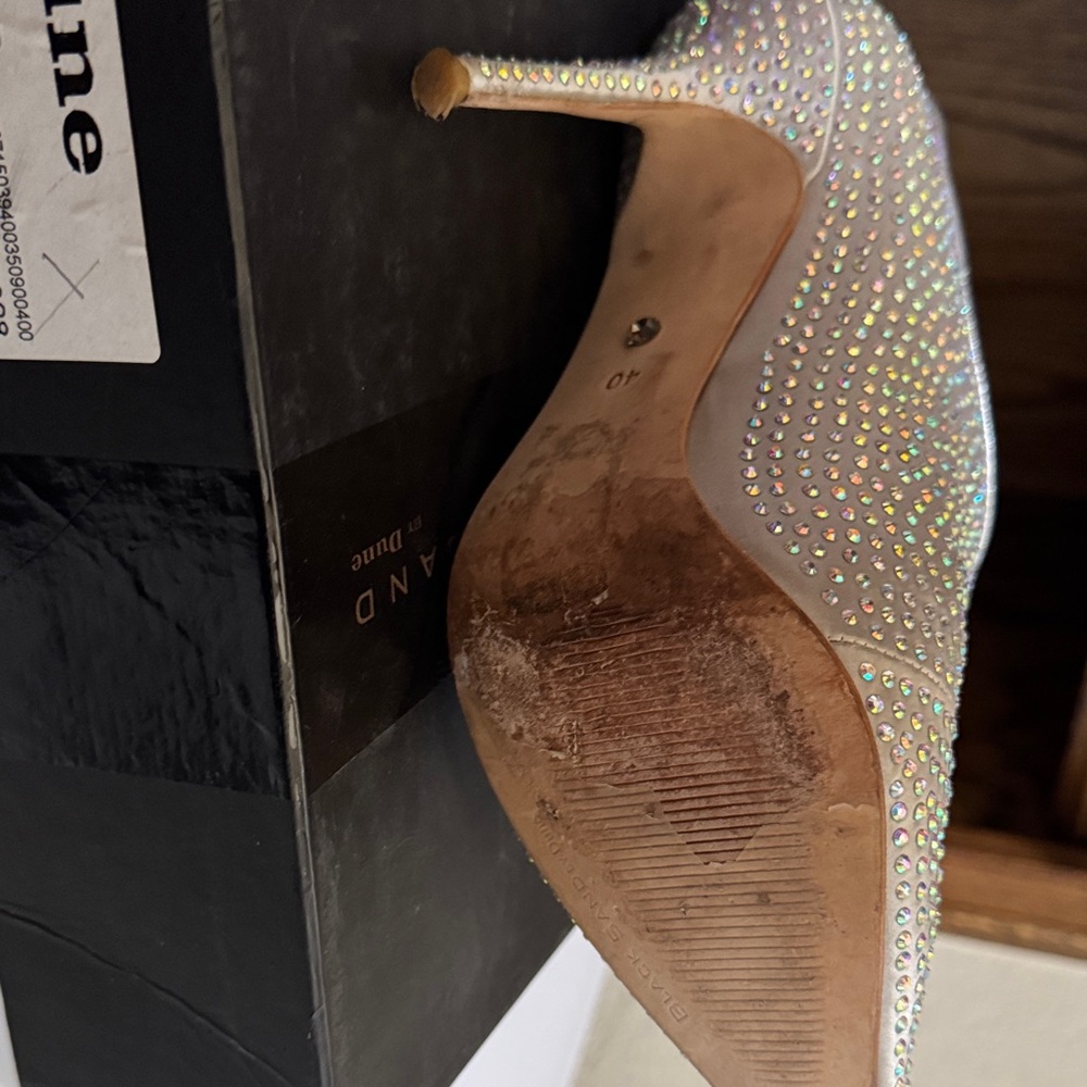 Dune London Silver Studded Heels - Picture 9 of 16